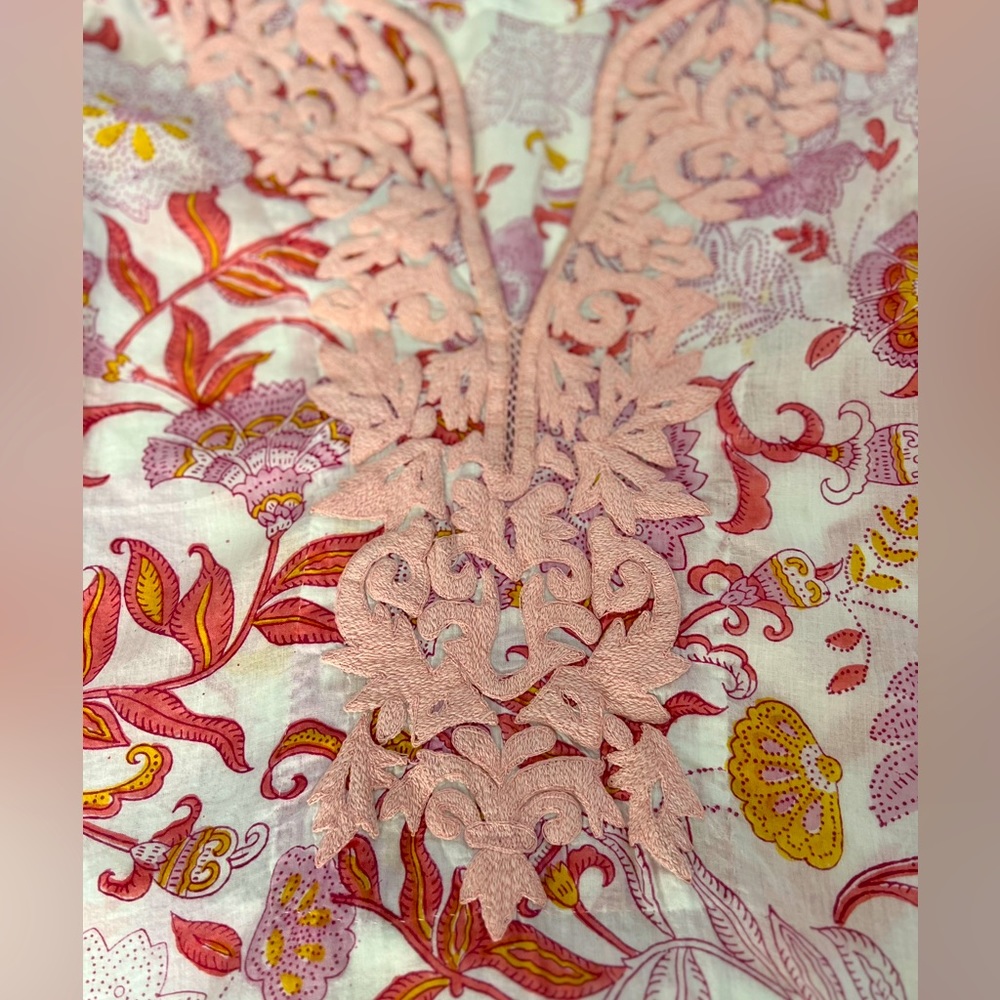 Roberta Roller Rabbit Size Small Embroidered Pink… - image 8